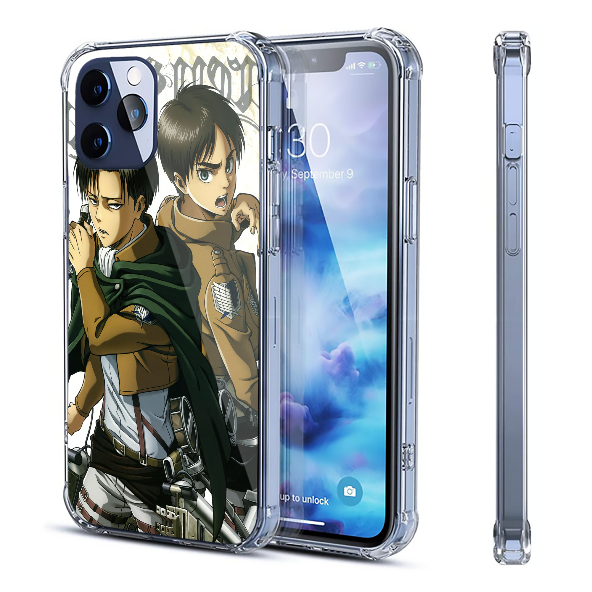 （画像用） 進撃の巨人 Attack on Titan 【iPhone 12シリーズ対応】透明スマホケース（クリアソフトケース）